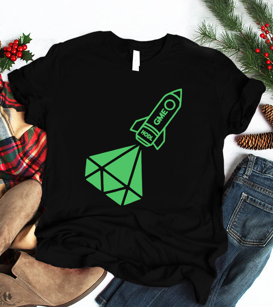 GME HODL Rocket To The Moon St. Patrick's Day Green T-Shirt