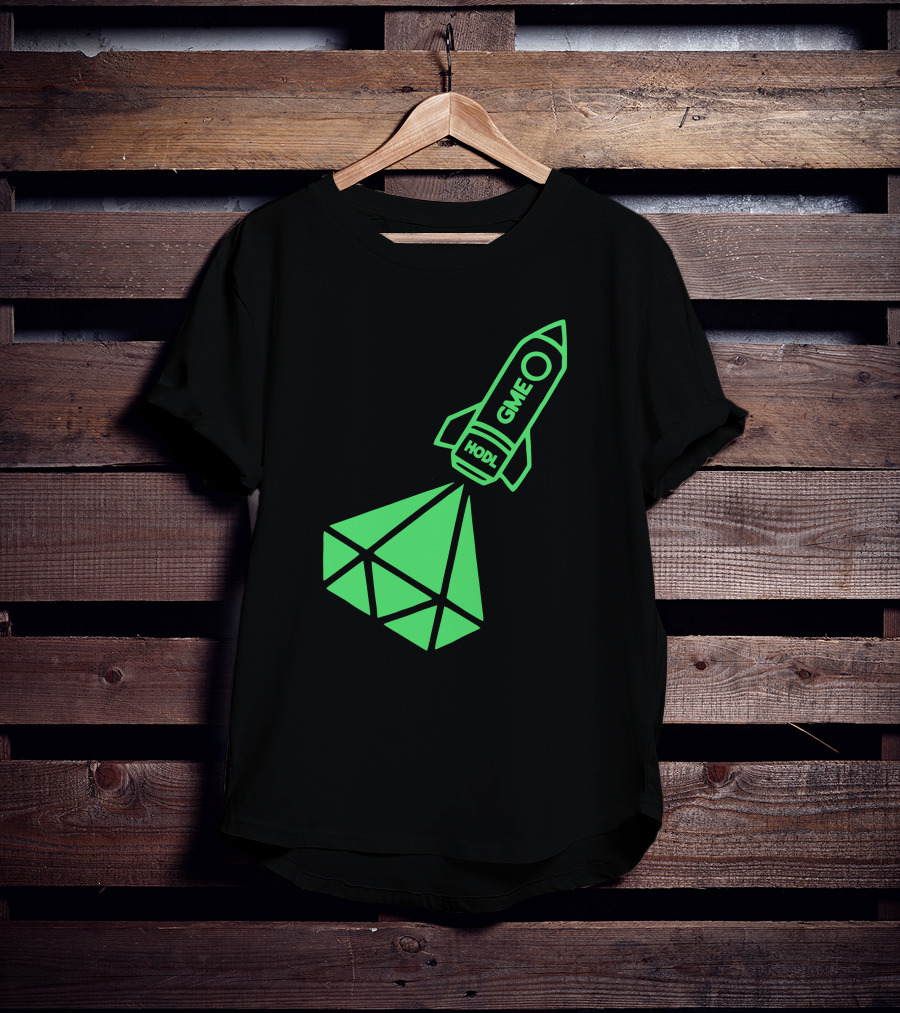 GME HODL Rocket To The Moon St. Patrick's Day Green T-Shirt