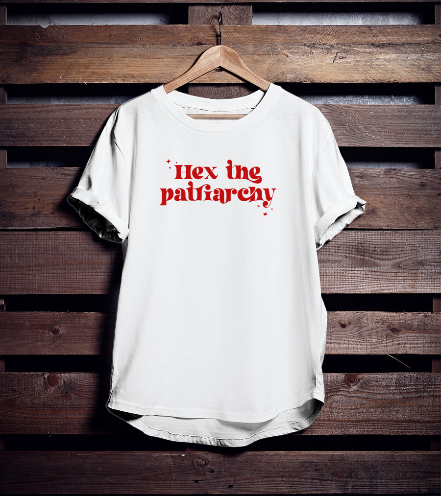 Hex The Patriarchy Red Stars Feminist Empowerment T-Shirt