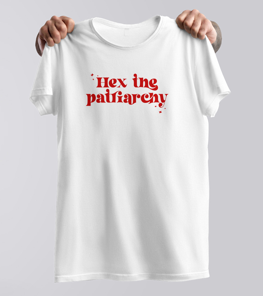 Hex The Patriarchy Red Stars Feminist Empowerment T-Shirt