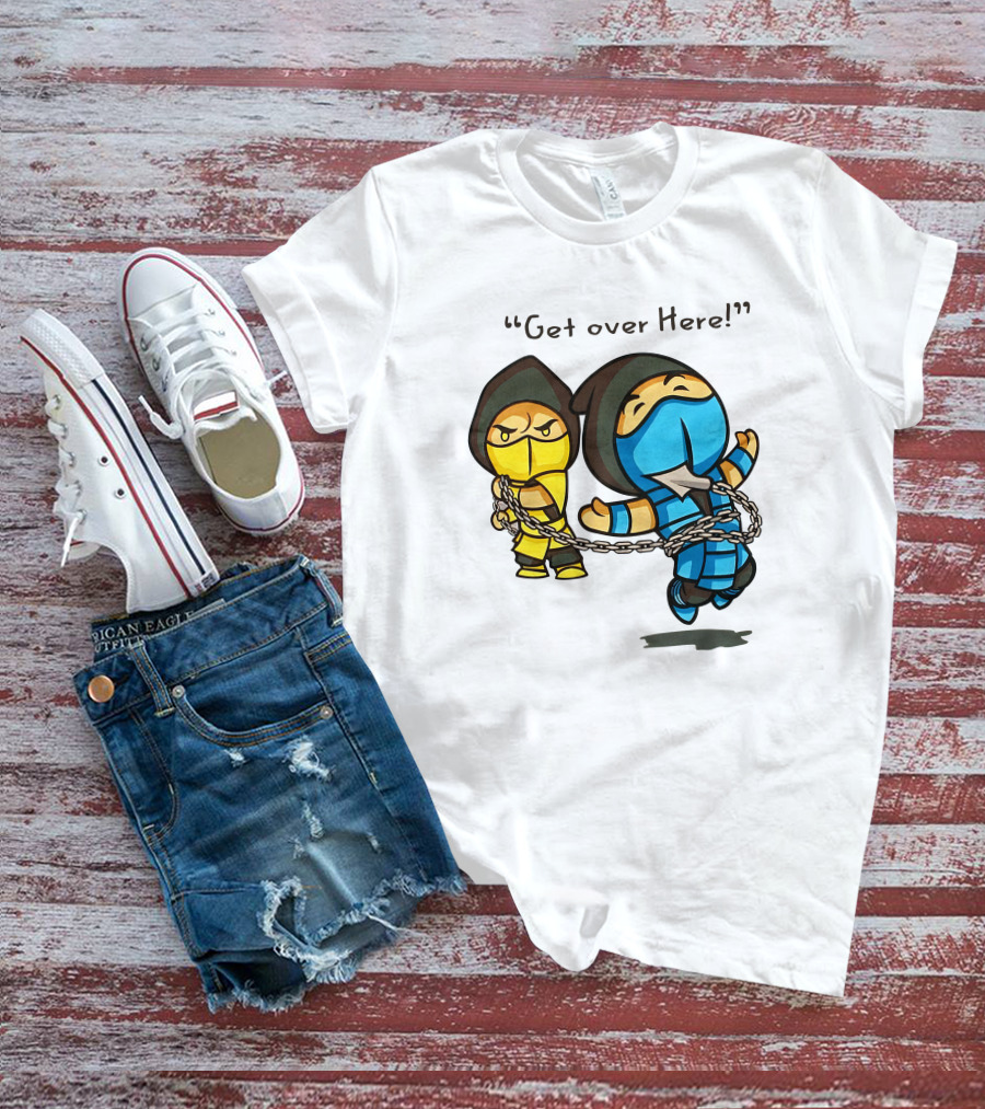 Mortal Kombat Scorpion Chibi Get Over Here The Krypt Classic Scene T-Shirt