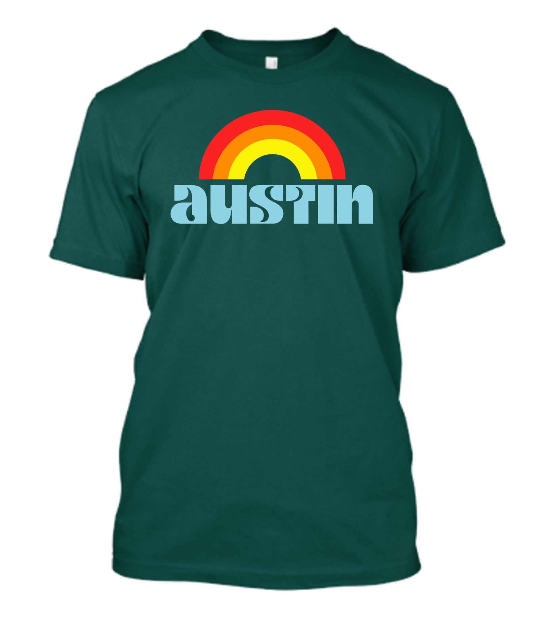 Austin Pride Rainbow Retro T-Shirt