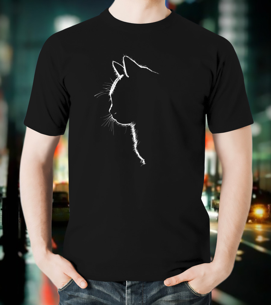 Wholesome Cat Silhouette White T-Shirt