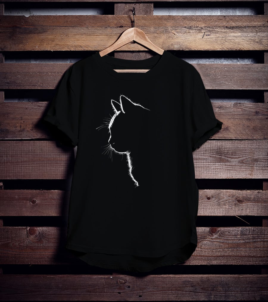 Wholesome Cat Silhouette White T-Shirt