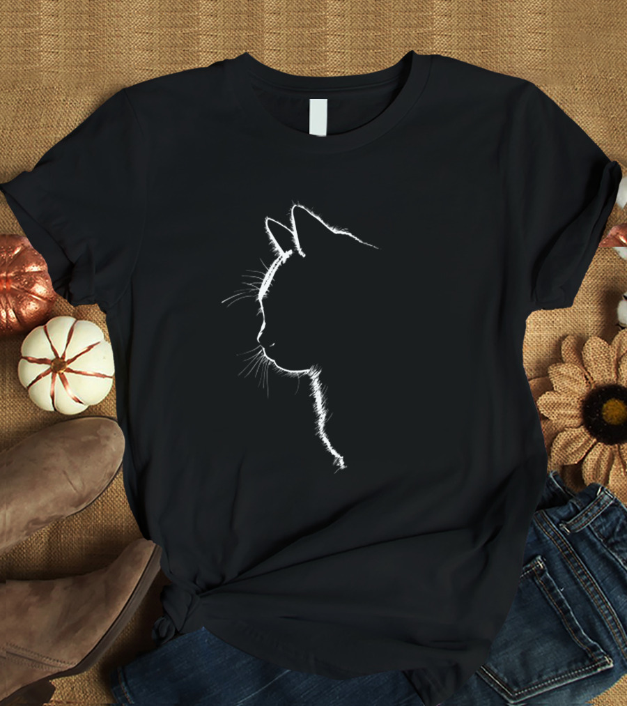 Wholesome Cat Silhouette White T-Shirt