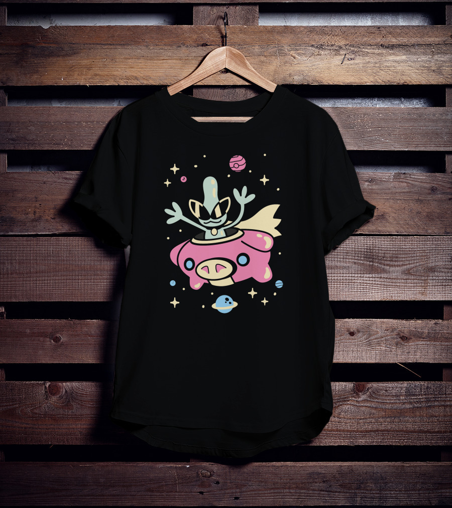 The Yetee Shop Space Glasses Alien In Spaceship By Jaime Ugarte T-Shirt