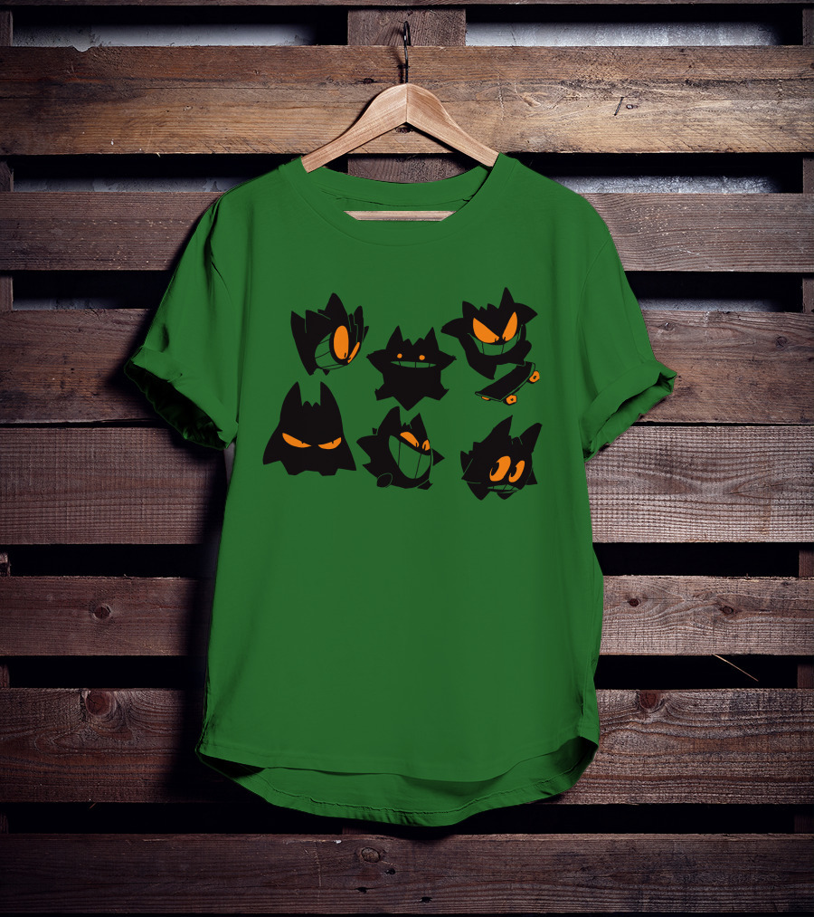 More Gengars 3Buddy And SNC Ghostly Faces Duo Skateboarding Collection T-Shirt