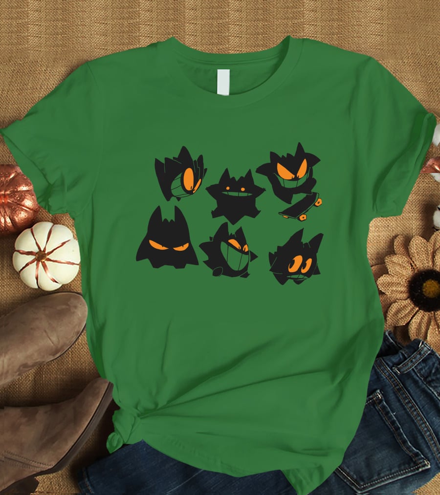 More Gengars 3Buddy And SNC Ghostly Faces Duo Skateboarding Collection T-Shirt