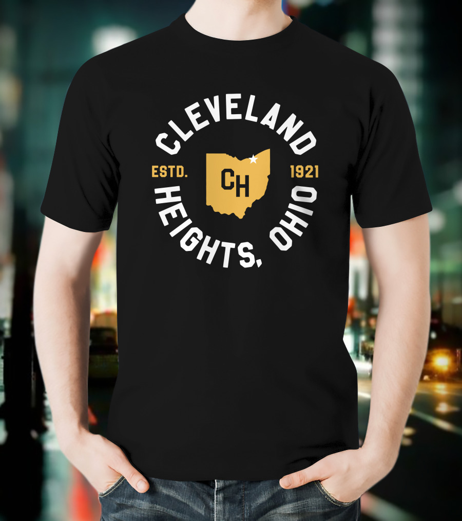 Cleveland Heights Ohio Estd 1921 Cleveland Clothing Co Store CH Map T-Shirt