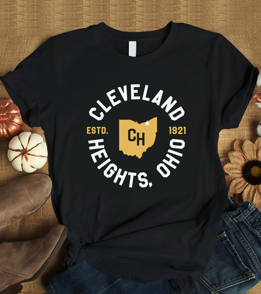 Cleveland Heights Ohio Estd 1921 Cleveland Clothing Co Store CH Map T-Shirt