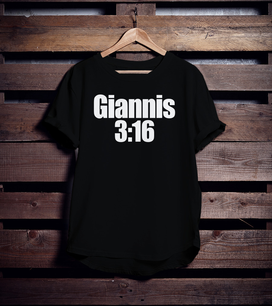 Giannis Antetokounmpo Giannis 3 16 Steve Austin BSR T-Shirt