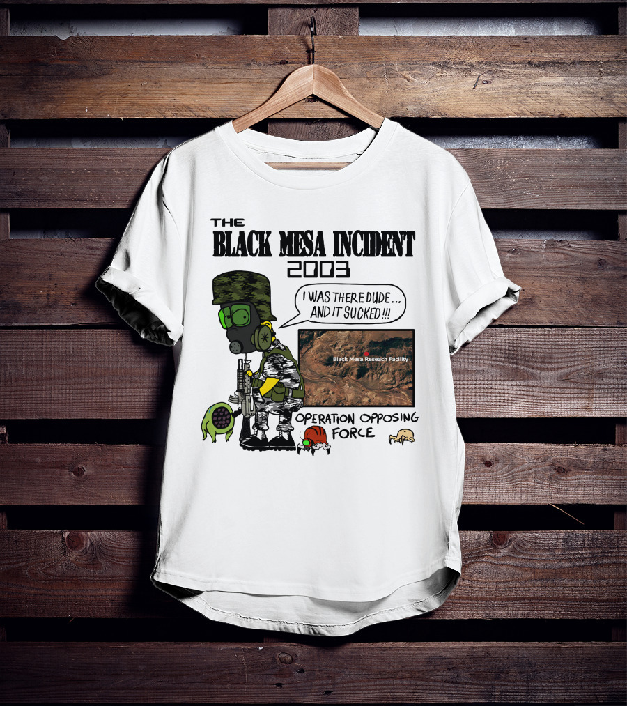 The Black Mesa Incident 2003 Operation Opposing Force Bootleg Bart Style Maurs T-Shirt