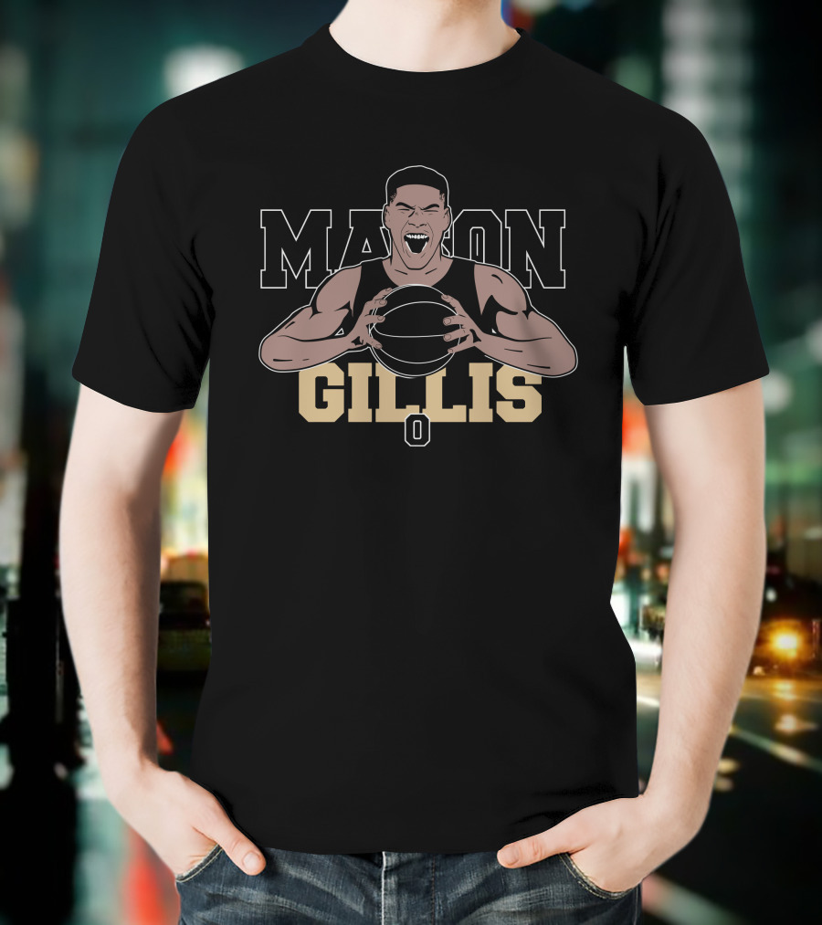 Mason Gillis Basketball Player Energetic Portrait Jon Rothstein Nice Bison Store T-Shirt