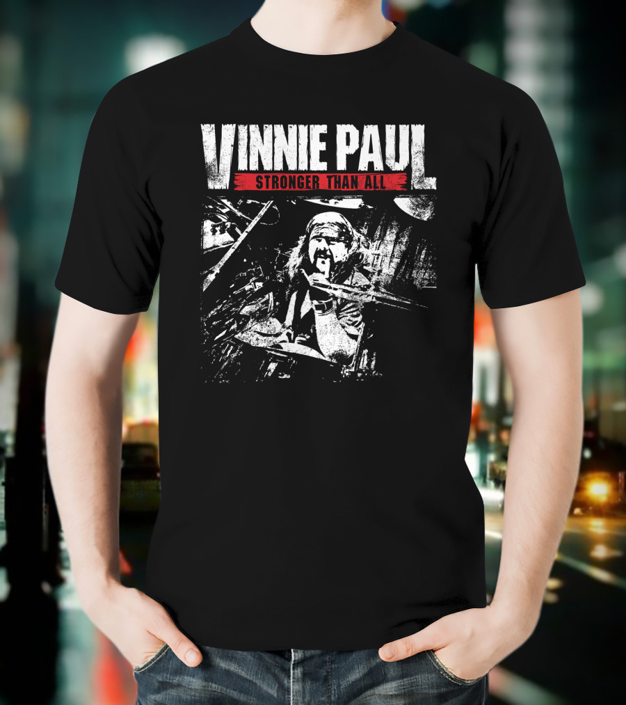 Vinnie Paul Stronger Than All Vintage Drumming T-Shirt