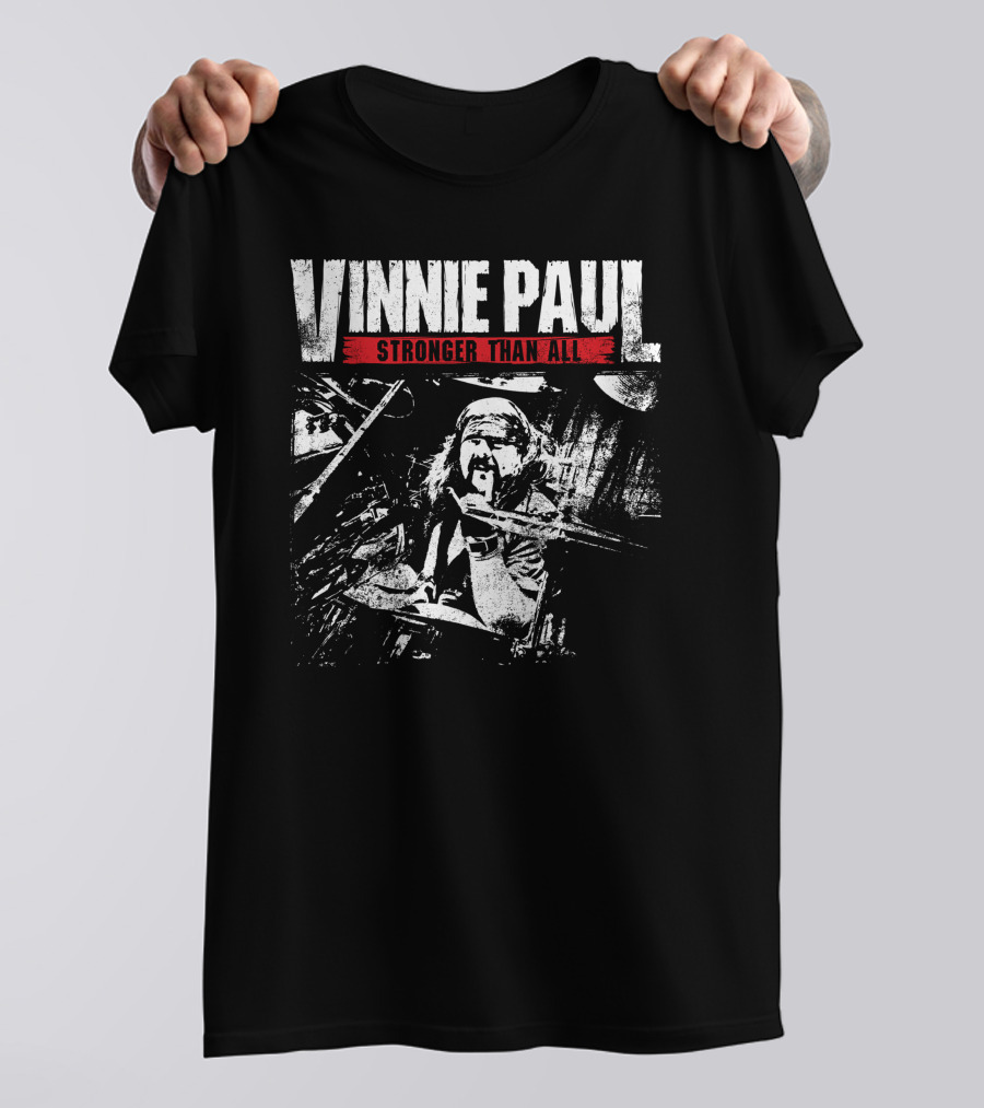 Vinnie Paul Stronger Than All Vintage Drumming T-Shirt