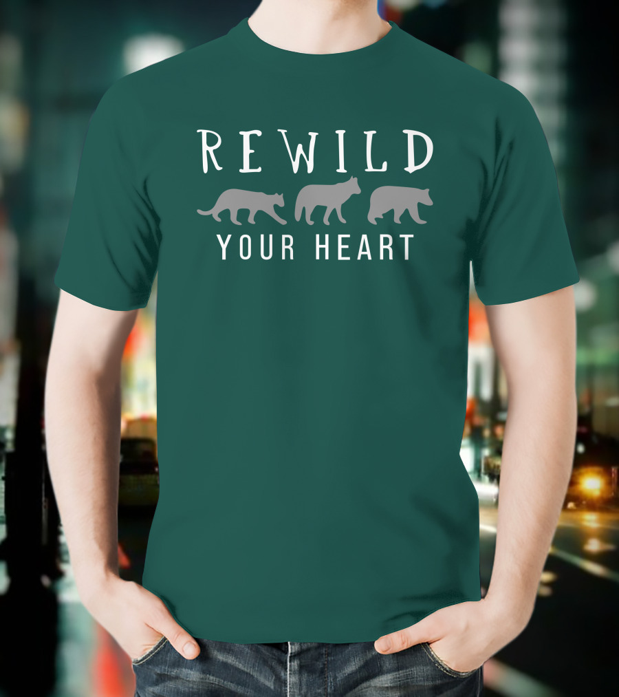 Wolf Conservation Center Store Nywolf Shop Rewild Your Heart Katie Hinde Wolves T-Shirt