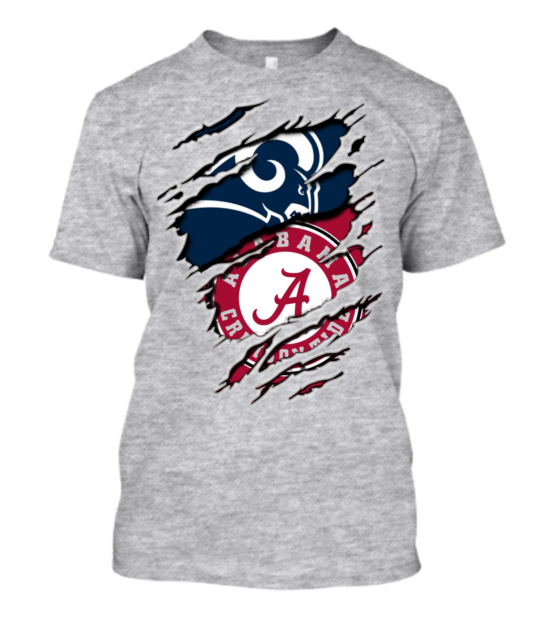 Alabama Crimson Tide La Rams Torn Claw T-Shirt
