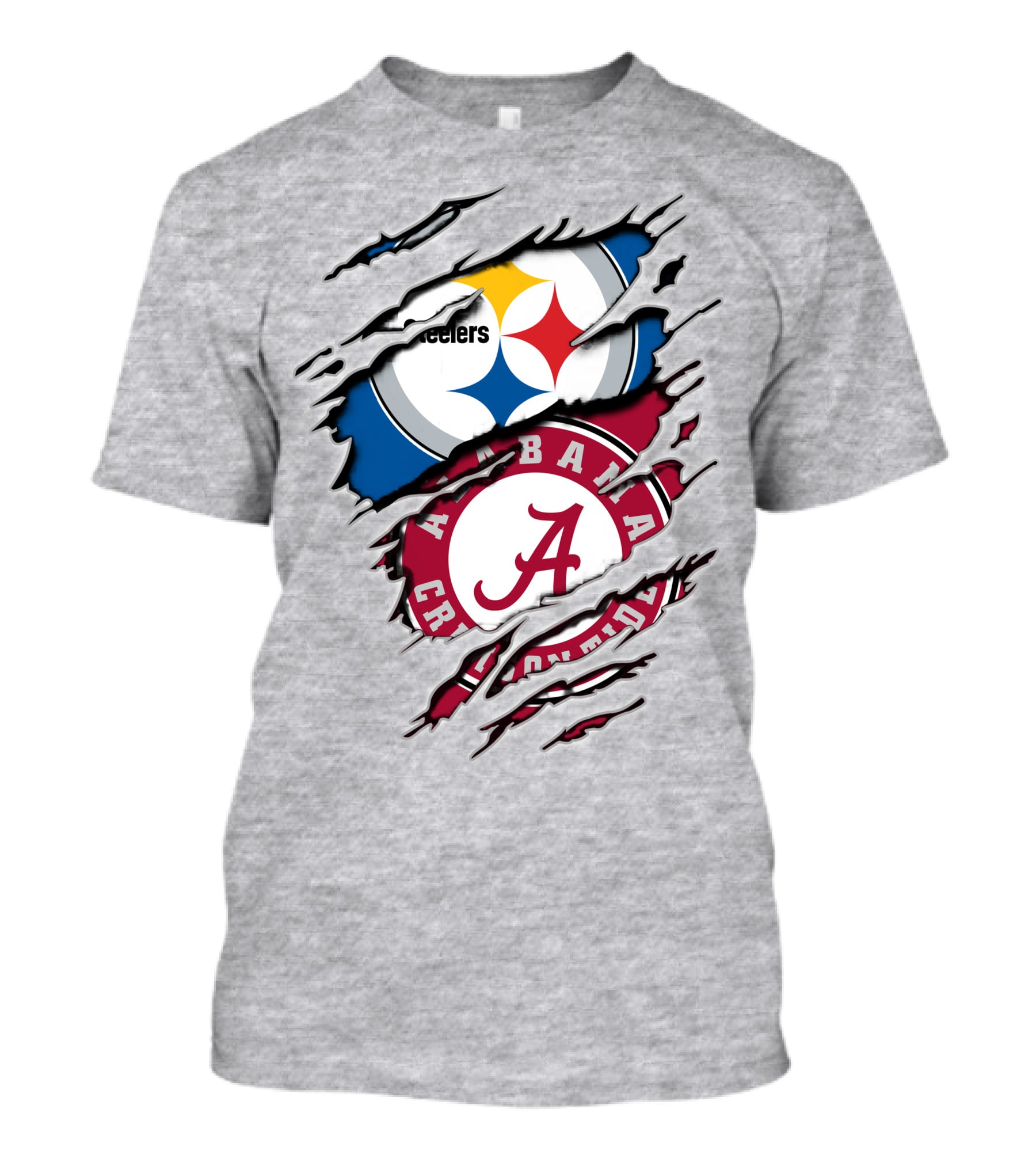 Alabama Crimson Tide Steelers Logo Crossover T-Shirt