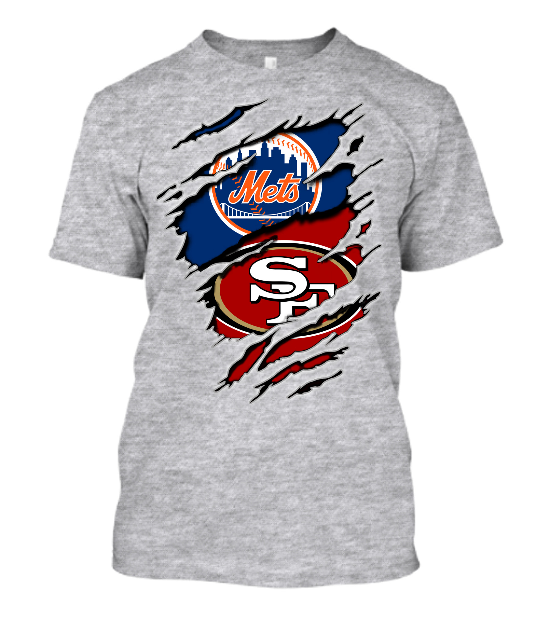 San Francisco 49ers New York Mets Logo Mashup T-Shirt