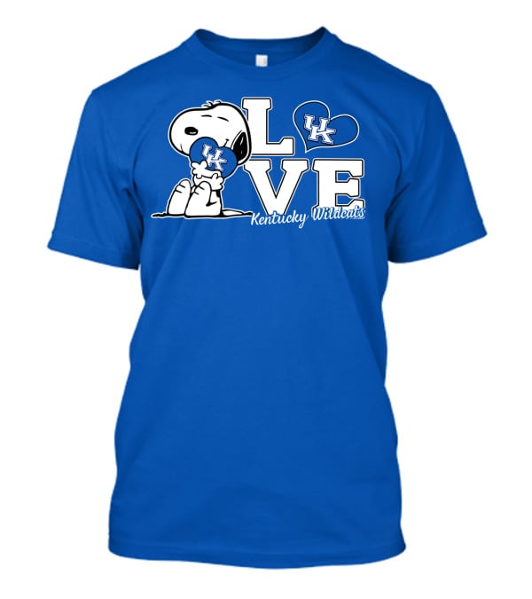 Love Kentucky Wildcats Snoopy Uk Heart T-Shirt