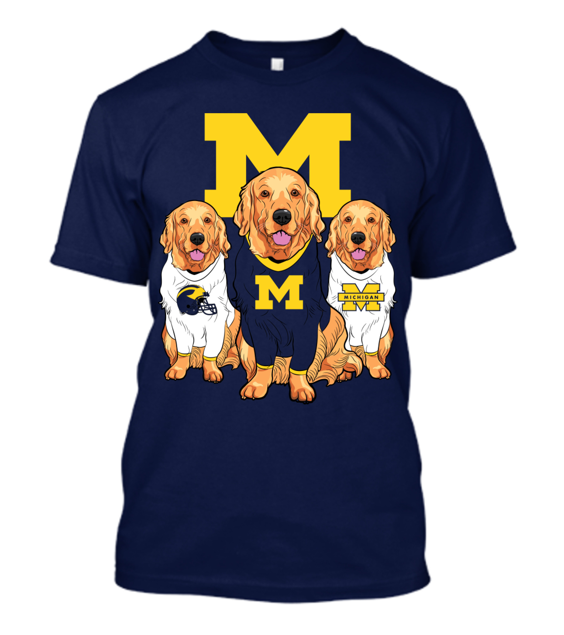 Michigan Wolverines Golden Retriever T-Shirt
