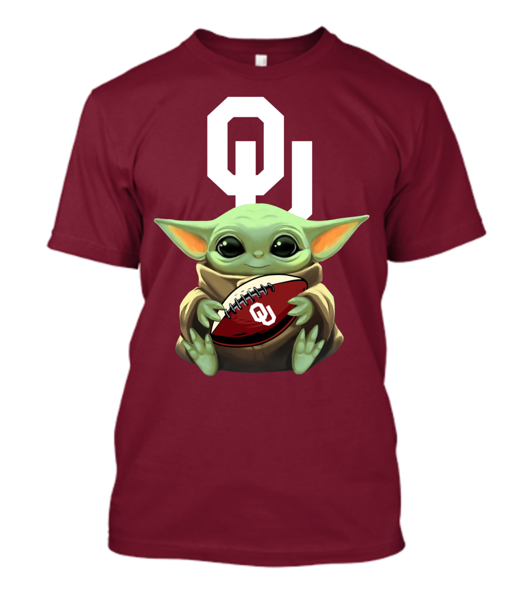 OU Sooners Baby Yoda Football T-Shirt