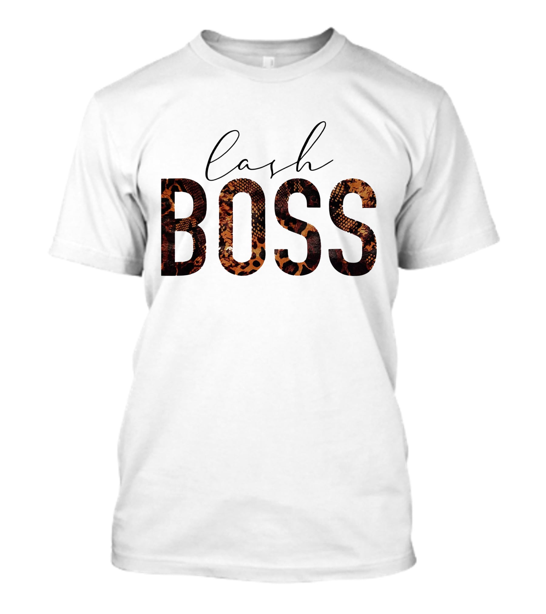 Lash Boss Snake Pattern Text T-Shirt