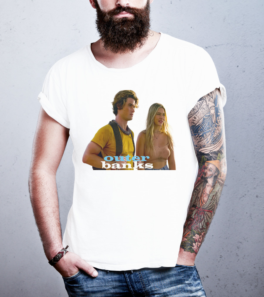 Outer Banks TV Show Characters On Beach Adventure Scene T-Shirt