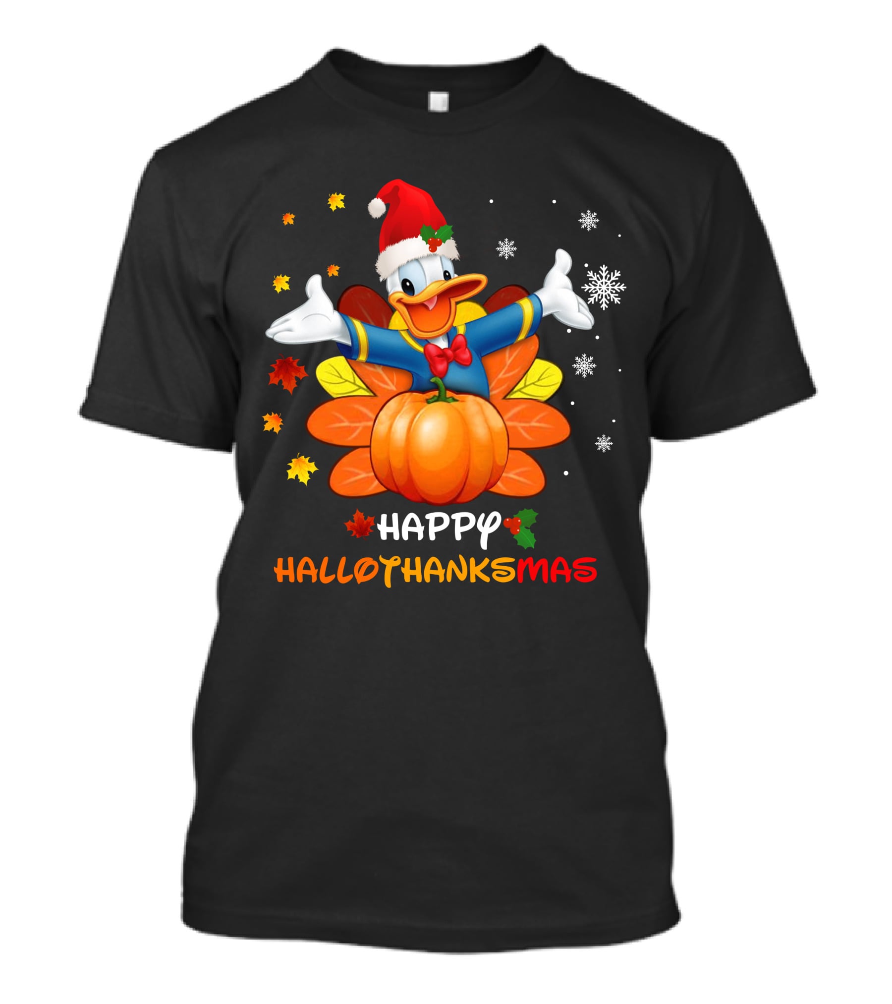 Happy HalloThanksMas Festive Donald T-Shirt