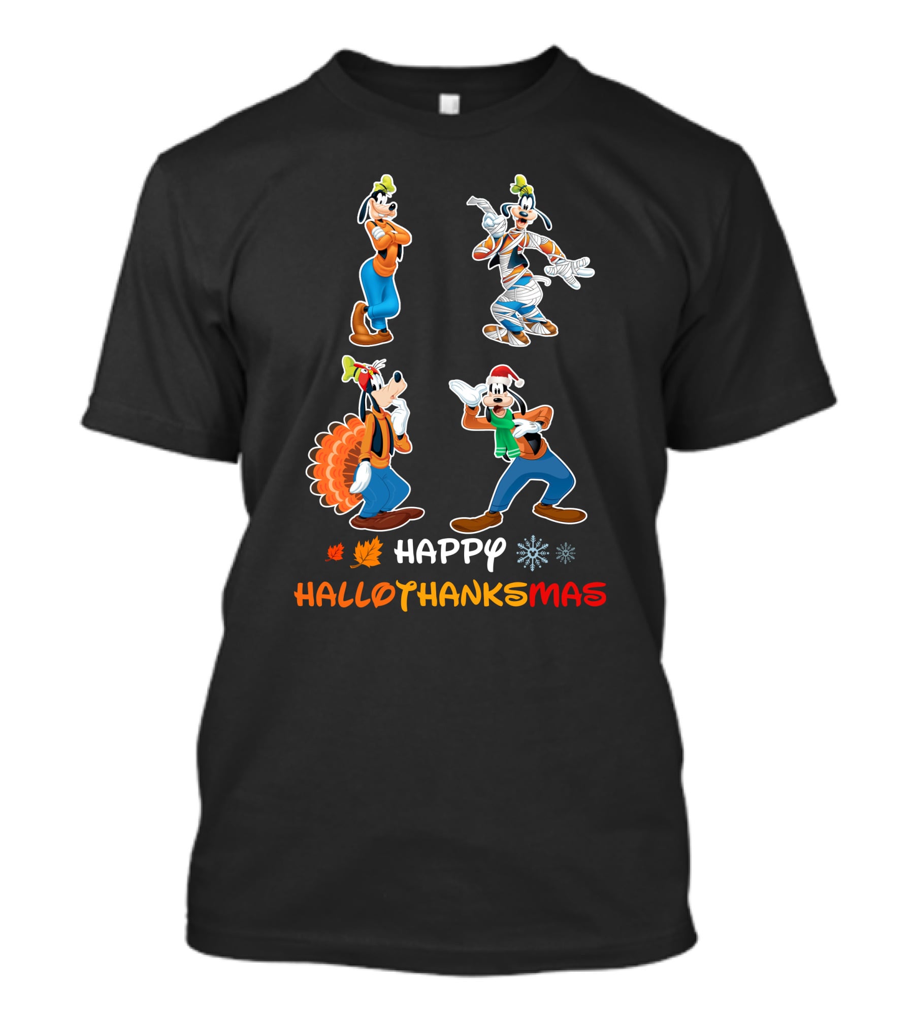 Goofy Happy HalloThanksMas Festive T-Shirt