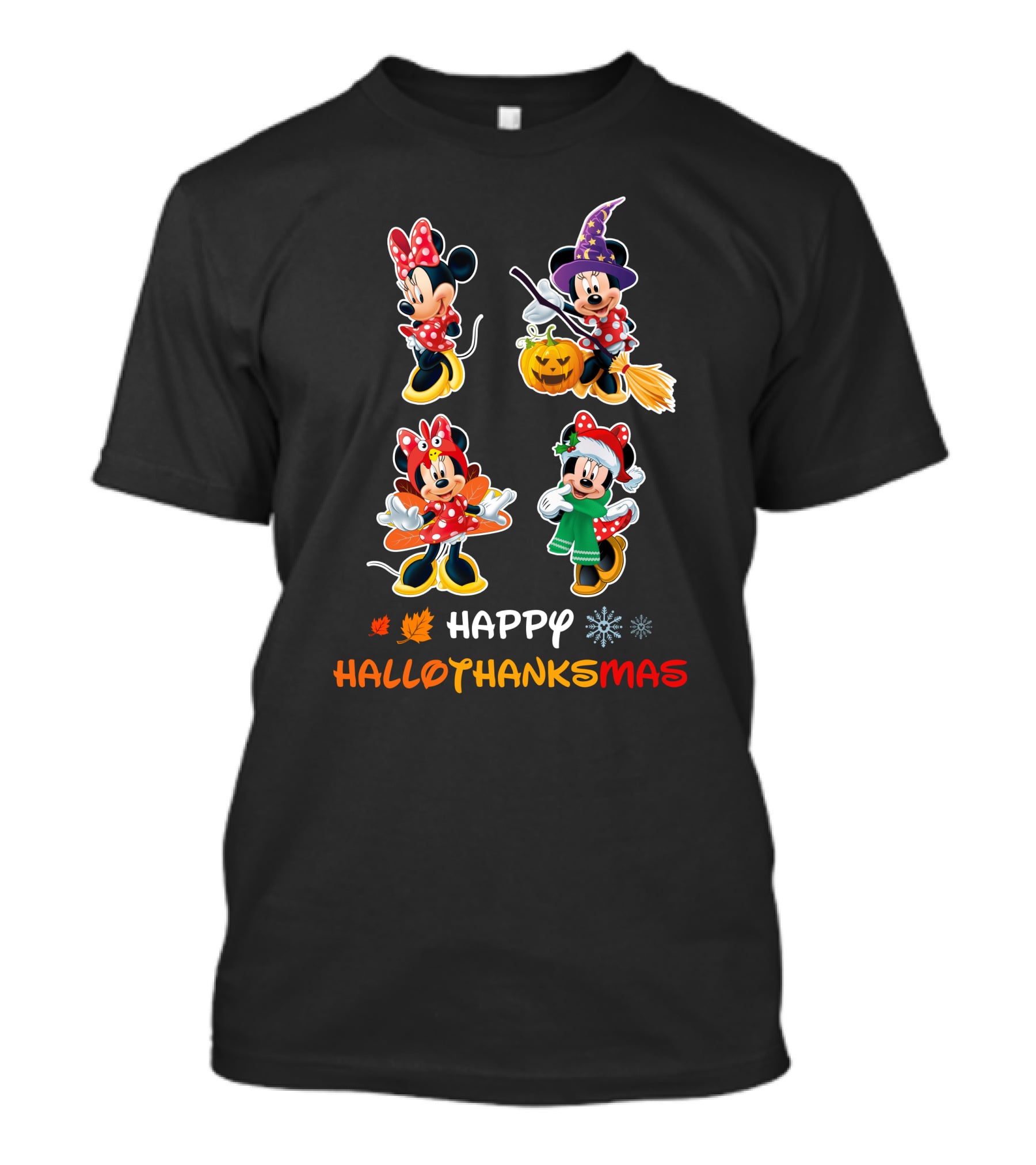MINNIE Happy HalloThanksMas Seasonal Characters T-Shirt