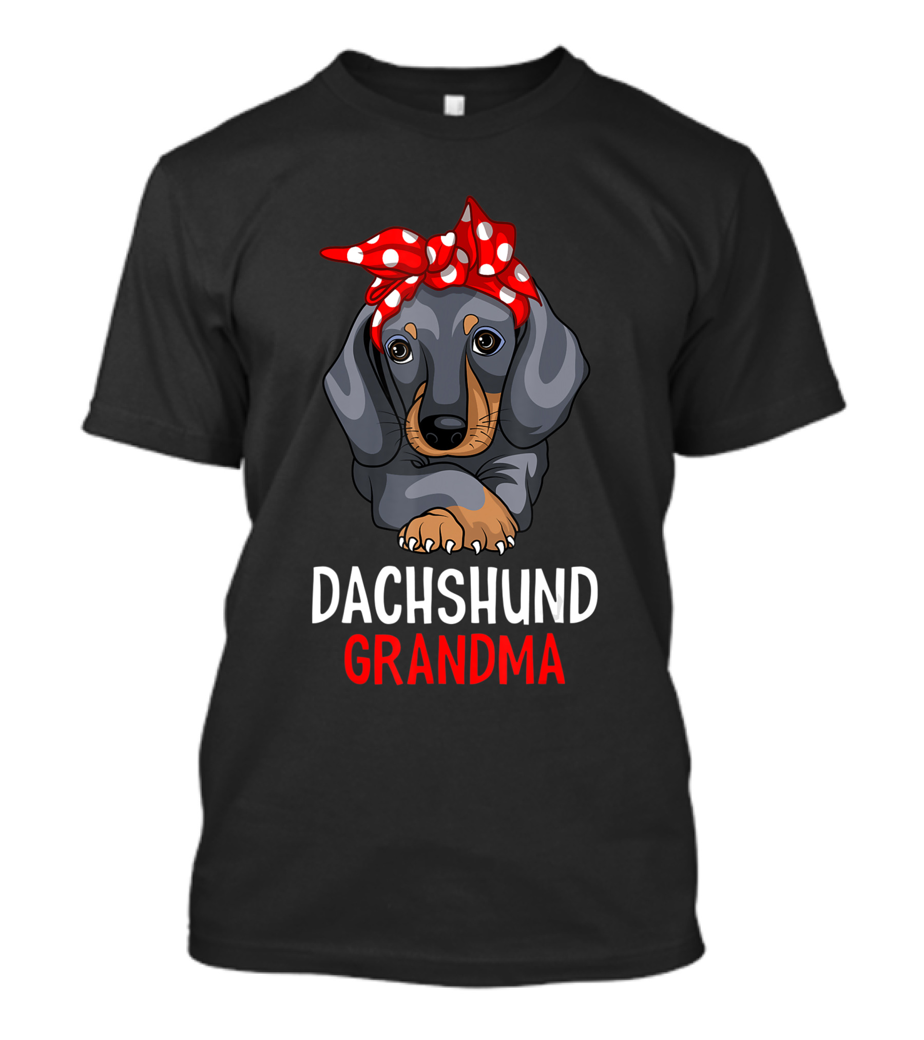 Dachshund Grandma Weenie Dog Lover With Funny Weiner Dog Scarf T-Shirt