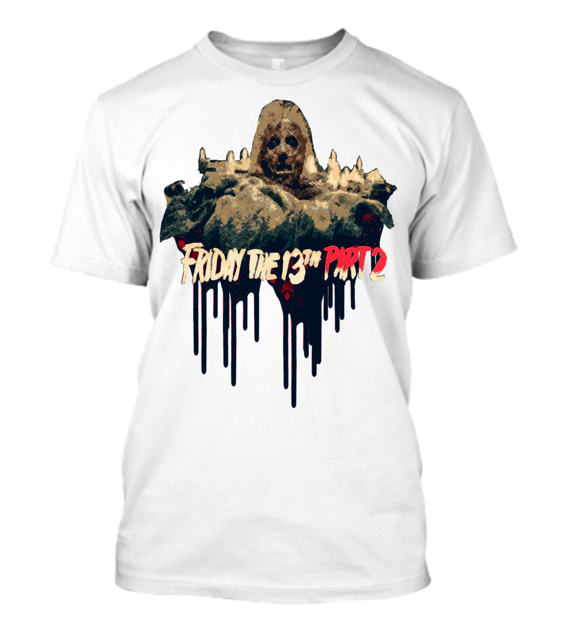 Friday The 13th Part 2 Dripping Mask Horror T-Shirt