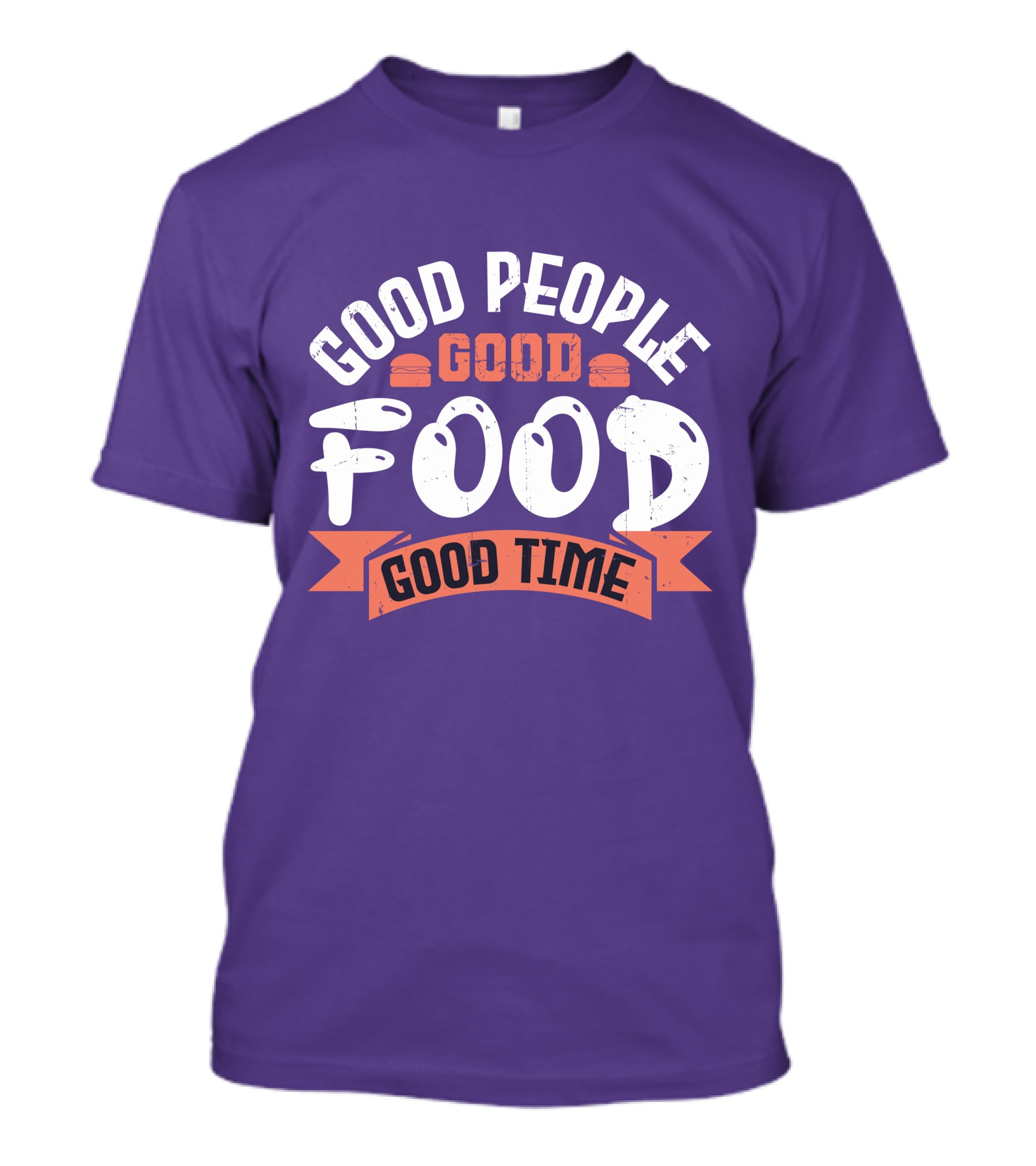 Good People Good Food Good Time Retro Banner T-Shirt