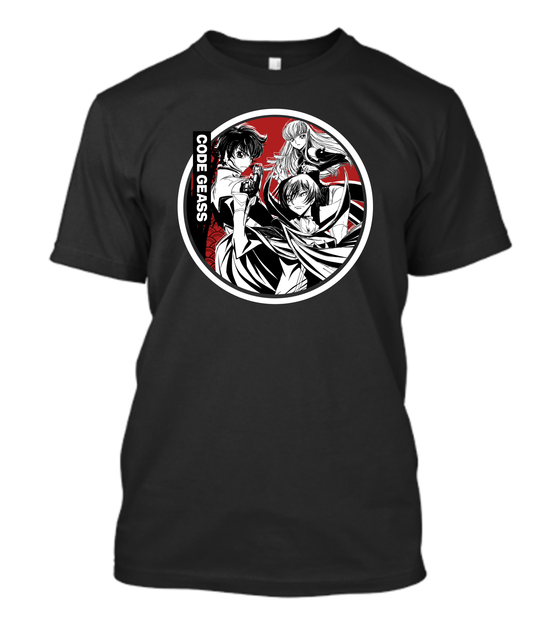 Code Geass Iconic Characters Dynamic Black And Red T-Shirt