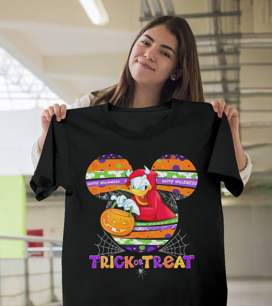 Happy Halloween Trick Or Treat Donald Duck T-Shirt