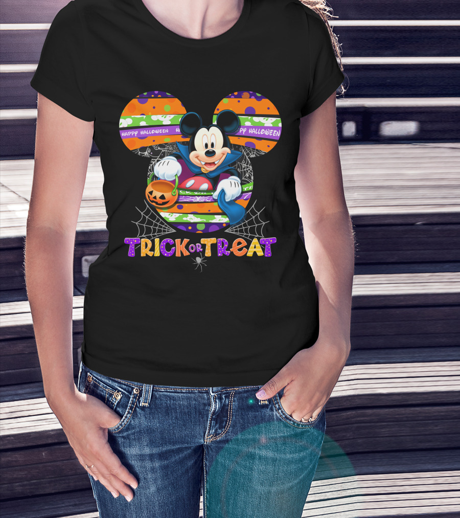 Happy Halloween Mickey Trick Or Treat T-Shirt