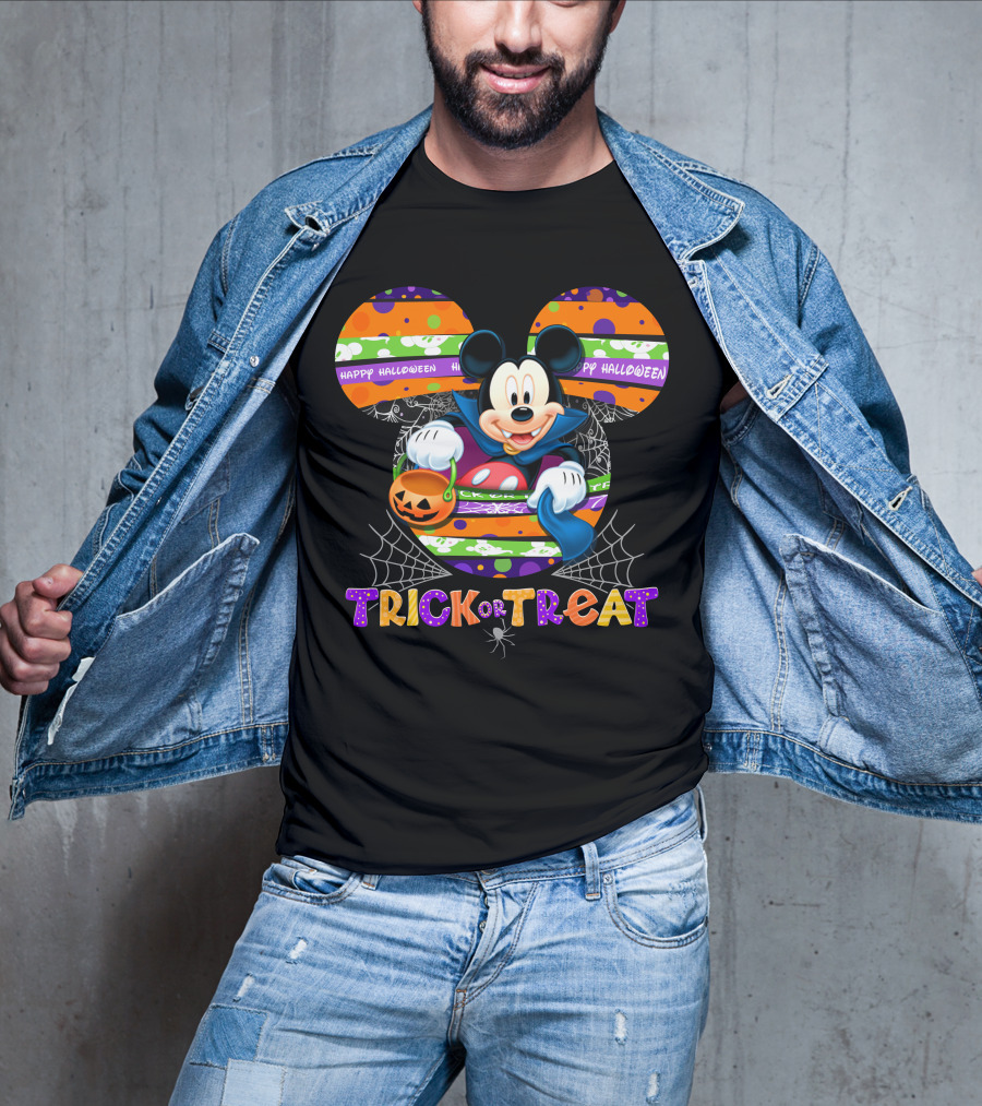 Happy Halloween Mickey Trick Or Treat T-Shirt