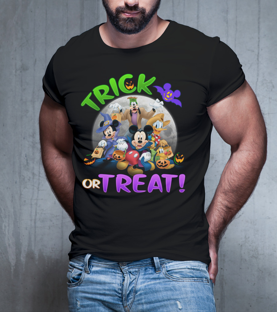 Mickey And Friends Trick Or Treat Halloween Moon Magic T-Shirt