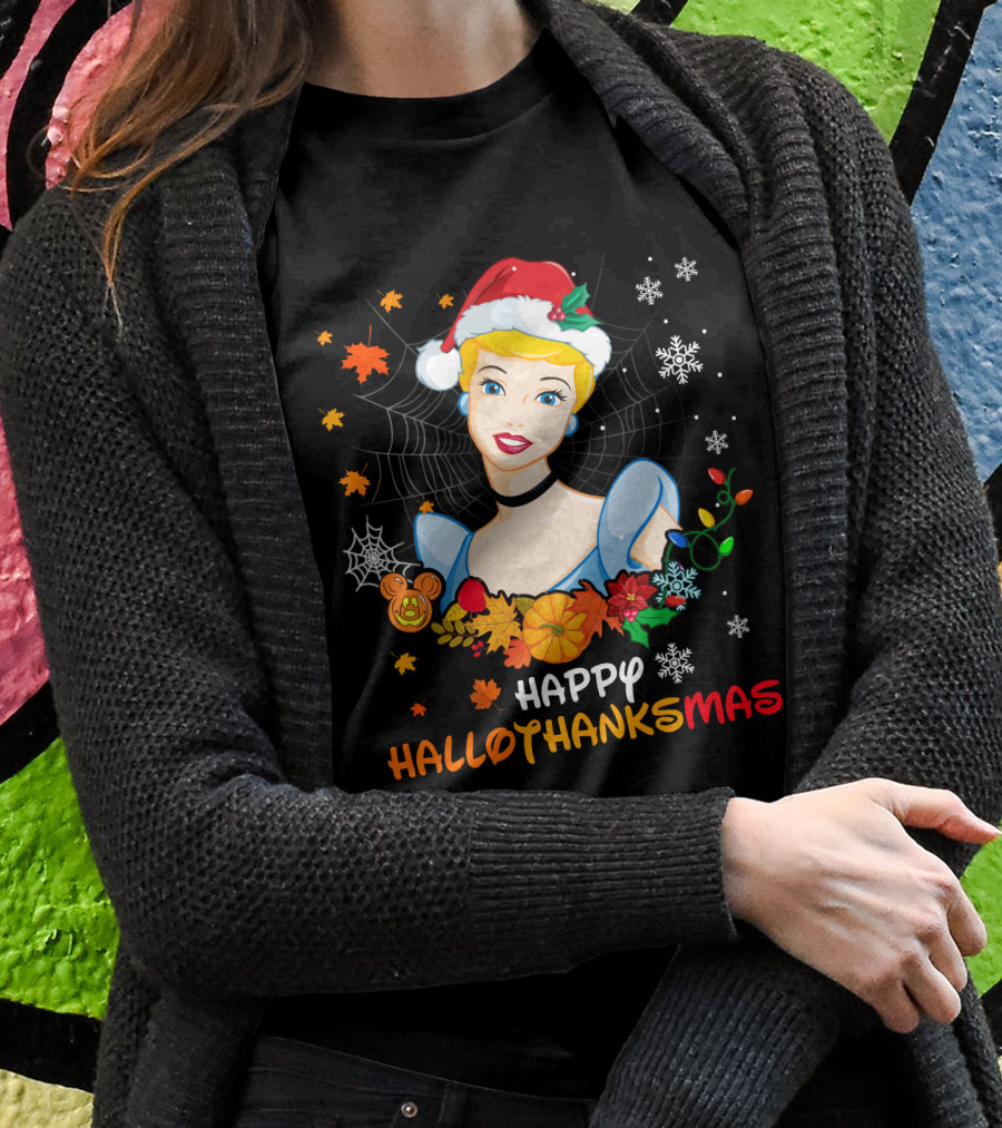 Cinderella Happy Hallothanksmas Holiday Celebration T-Shirt