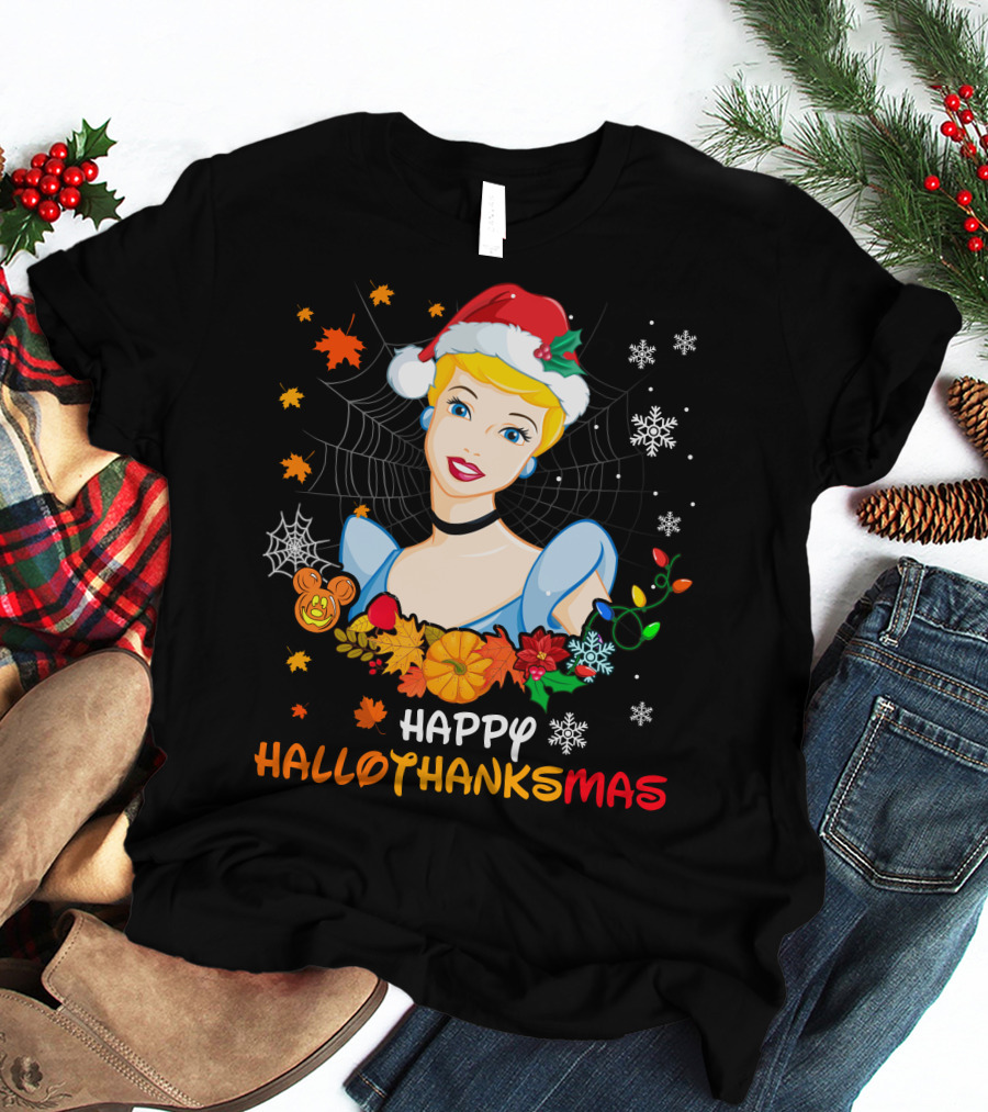 Cinderella Happy Hallothanksmas Holiday Celebration T-Shirt