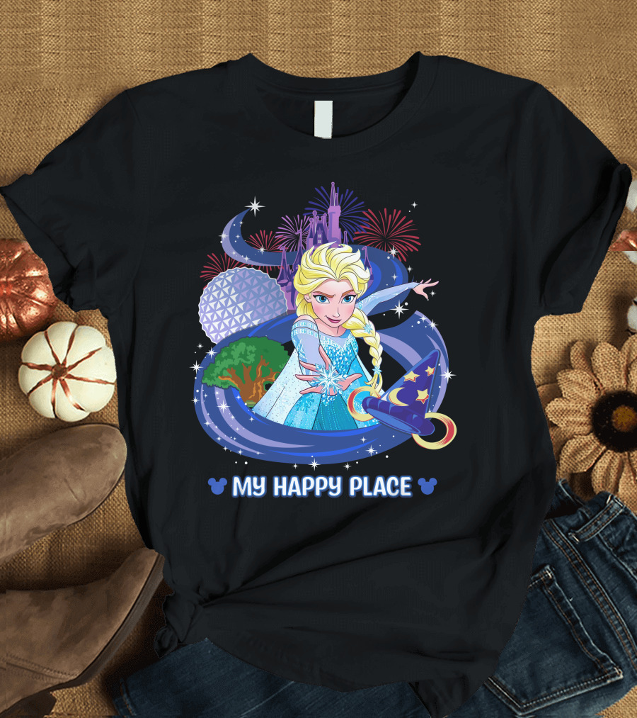 Elsa My Happy Place Disney Frozen Magic Fantasyland T-Shirt