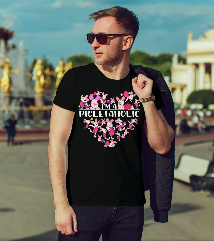 I'm A Pigletaholic Heart Poses Collection T-Shirt