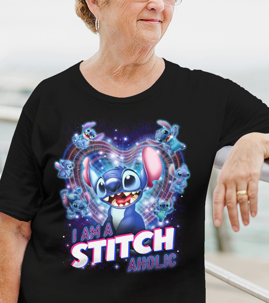 I Am A Stitch Aholic Lilo And Stitch Fan T-Shirt