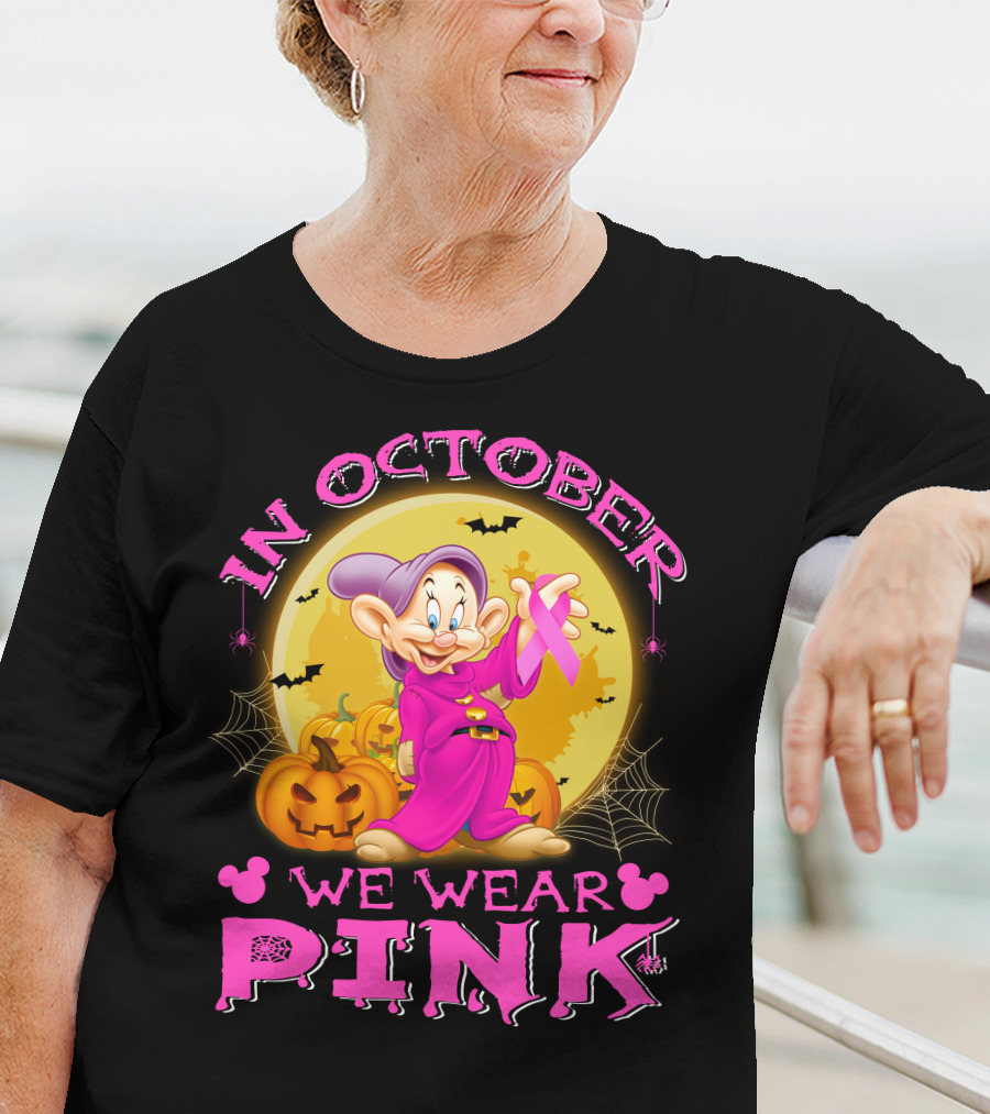 In October We Wear Pink Dopey Halloween T-Shirt