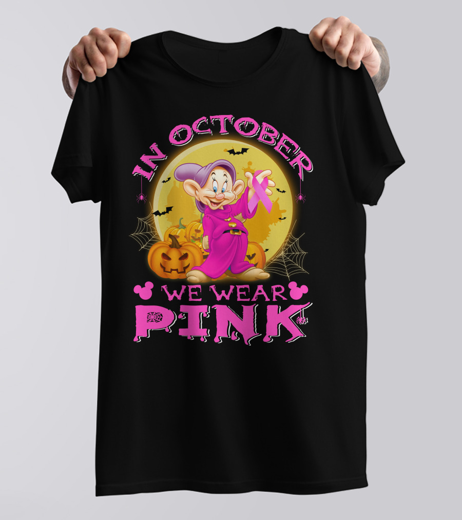 In October We Wear Pink Dopey Halloween T-Shirt