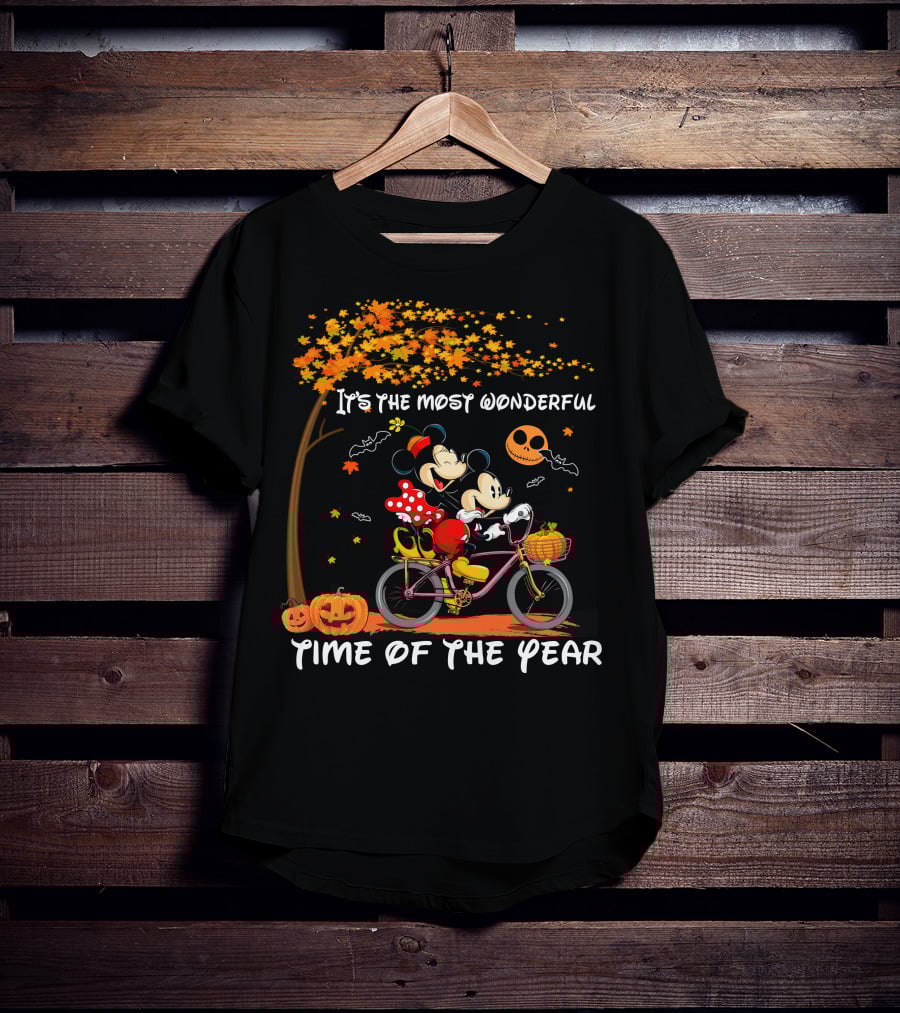 It's The Most Wonderful Time Of The Year Mickey And Minnie Halloween Bike Ride T-Shirt