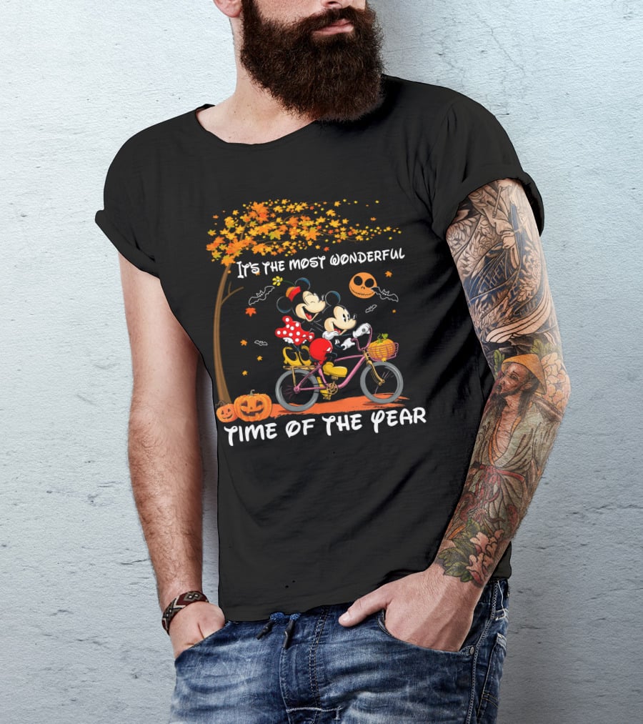 It's The Most Wonderful Time Of The Year Mickey And Minnie Halloween Bike Ride T-Shirt