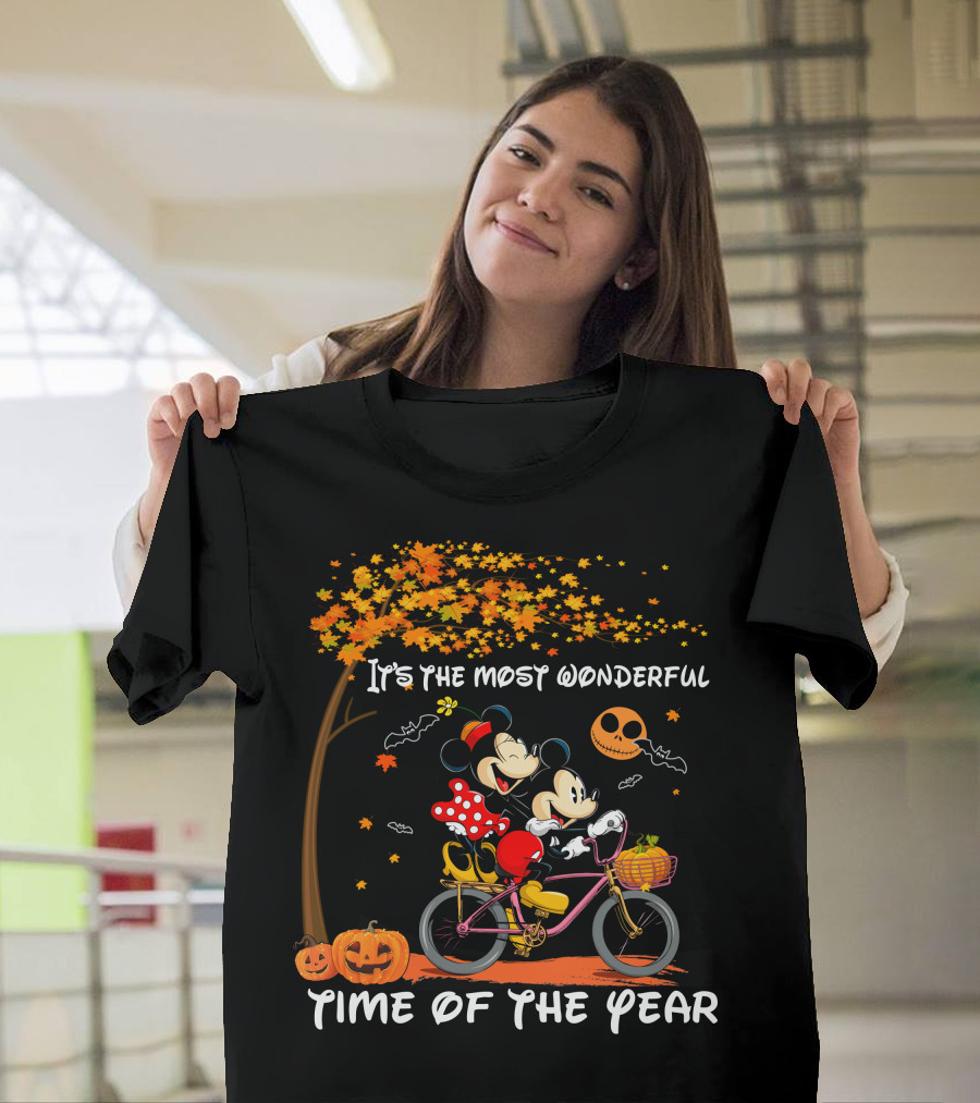 It's The Most Wonderful Time Of The Year Mickey And Minnie Halloween Bike Ride T-Shirt