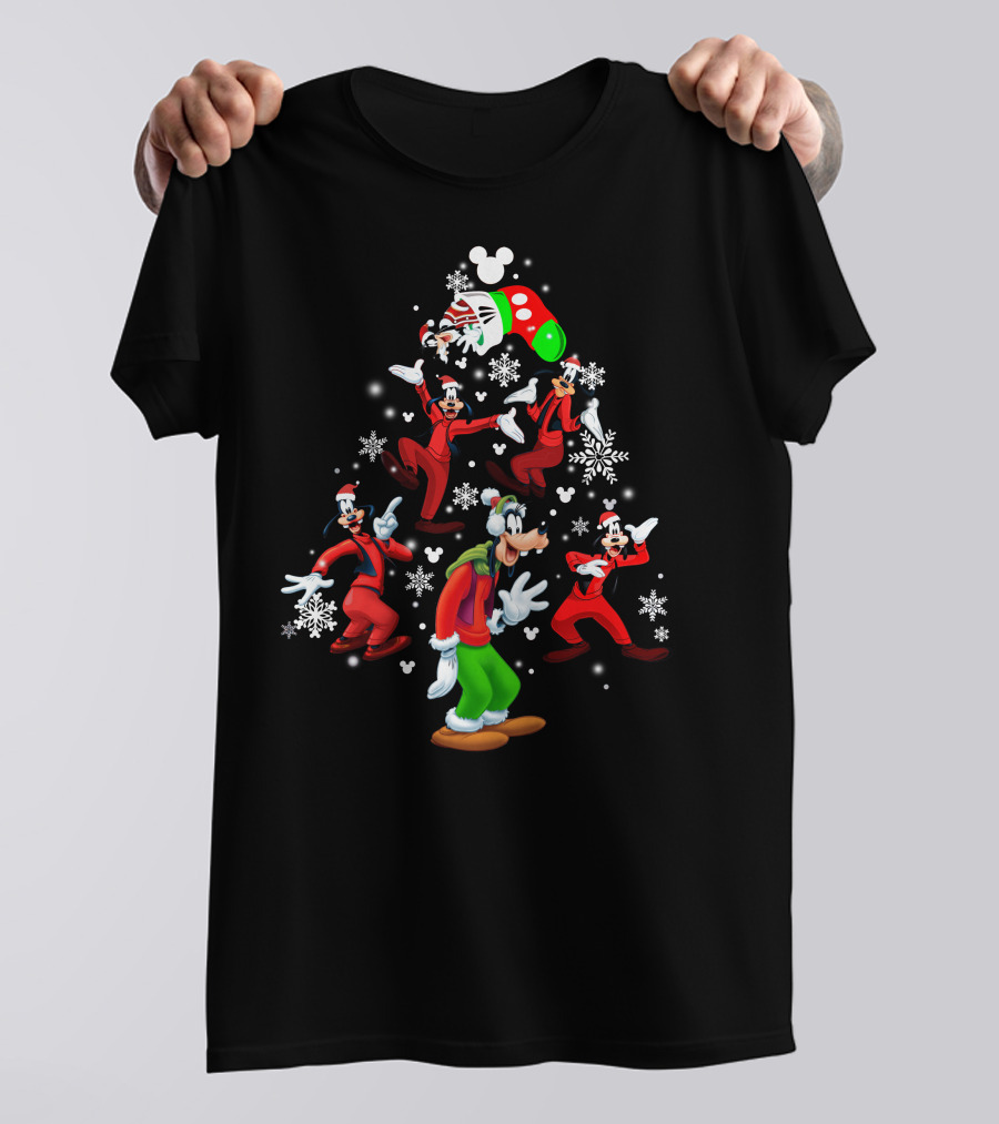 Goofy Christmas Snowflakes Santa Suit Festive Holiday Celebration T-Shirt